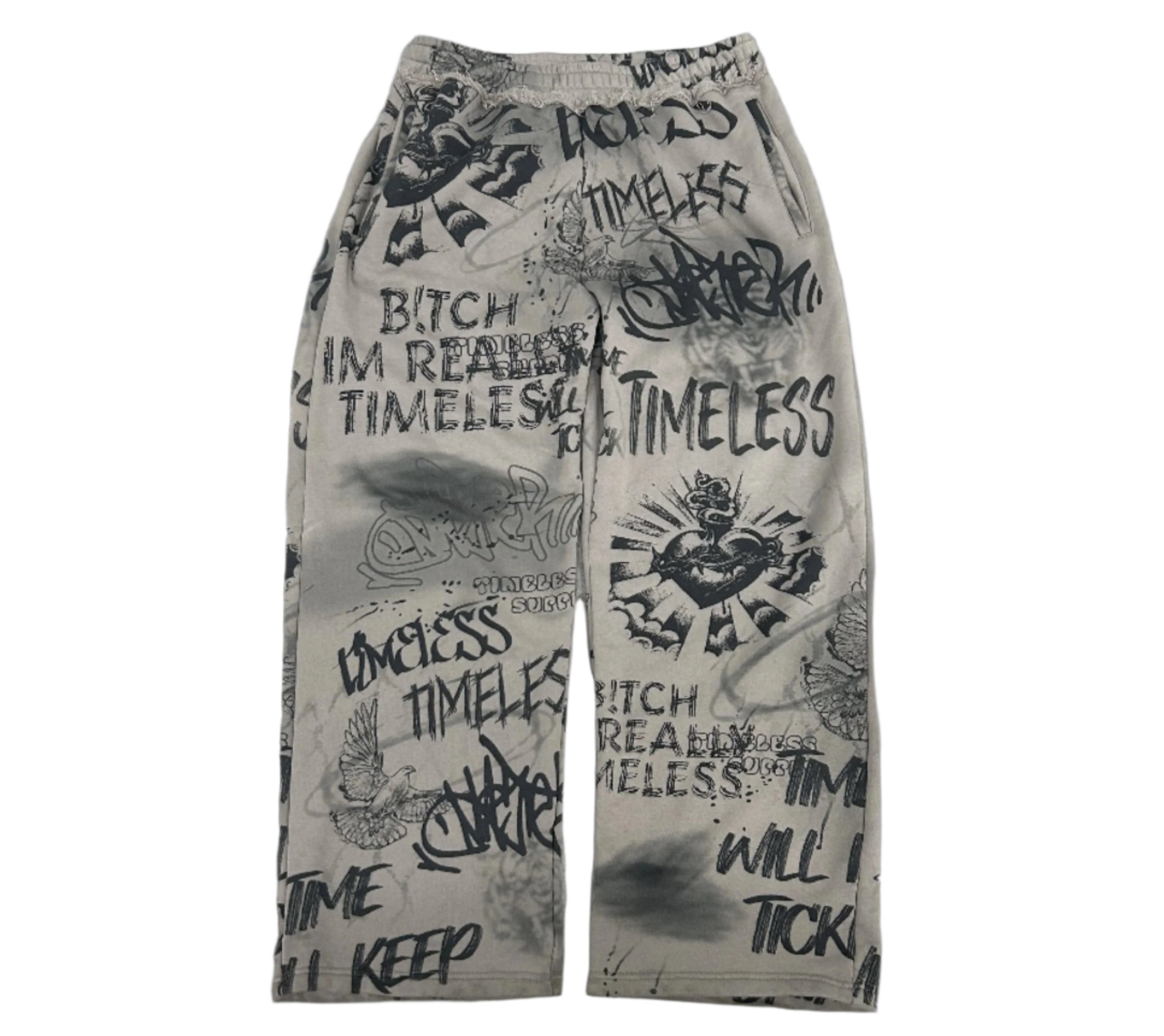 GREY "EXPRESSION" SWEATS