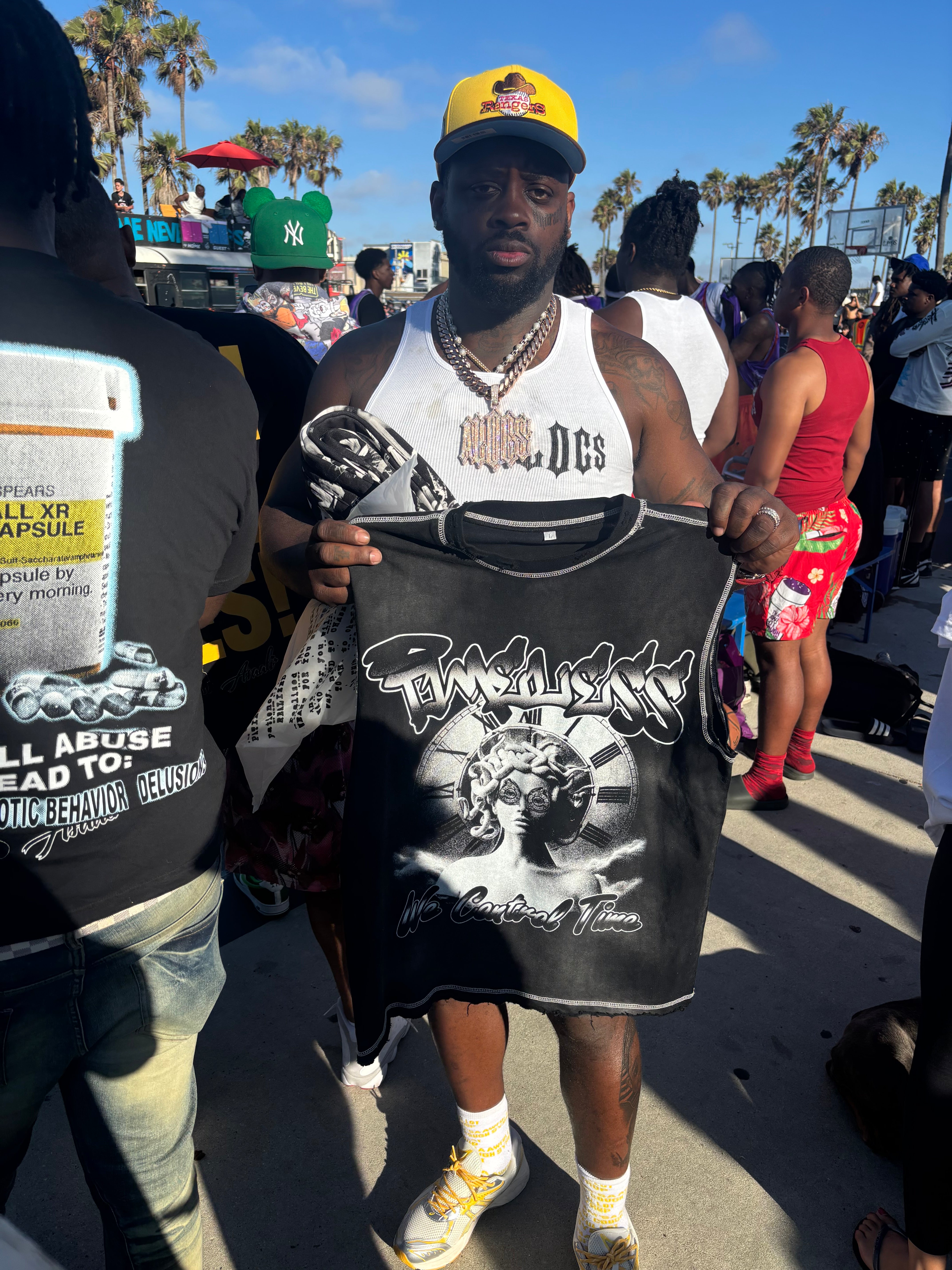 “We control Time” Black Muscle Tee
