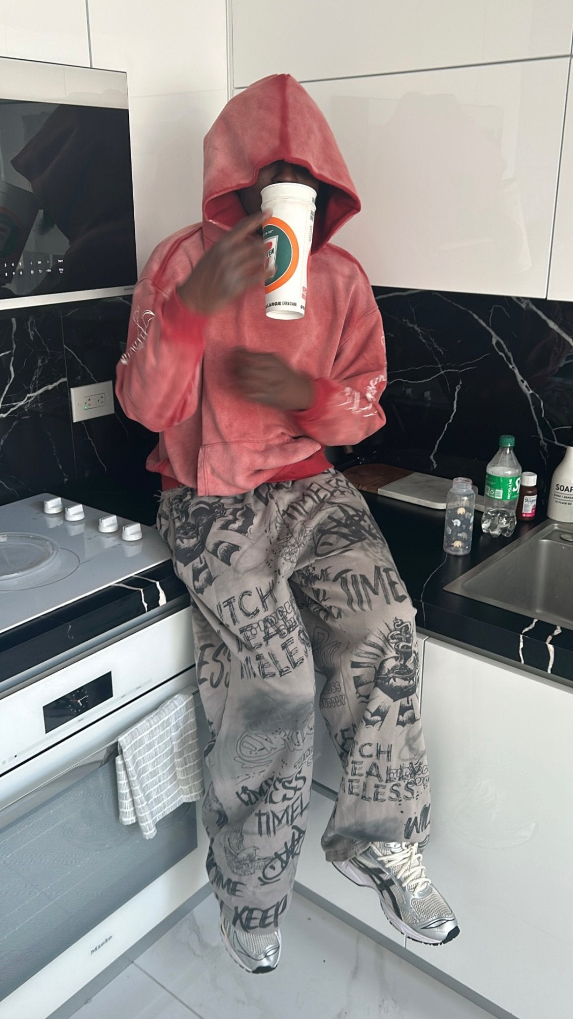 GREY "EXPRESSION" SWEATS